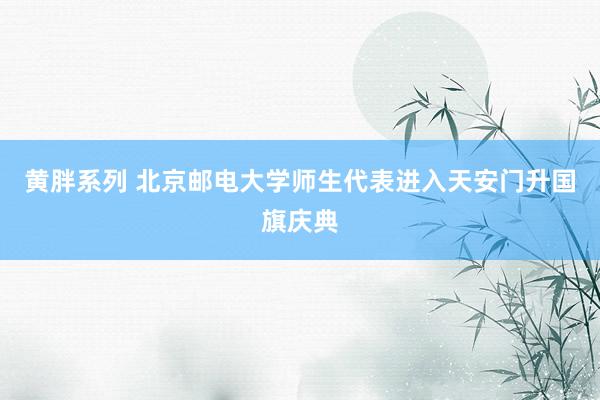 黄胖系列 北京邮电大学师生代表进入天安门升国旗庆典