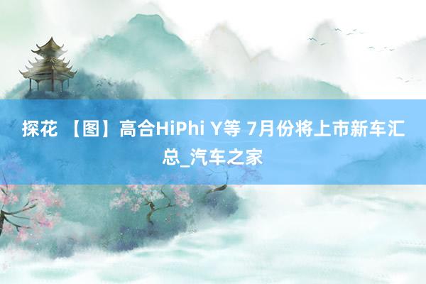 探花 【图】高合HiPhi Y等 7月份将上市新车汇总_汽车之家